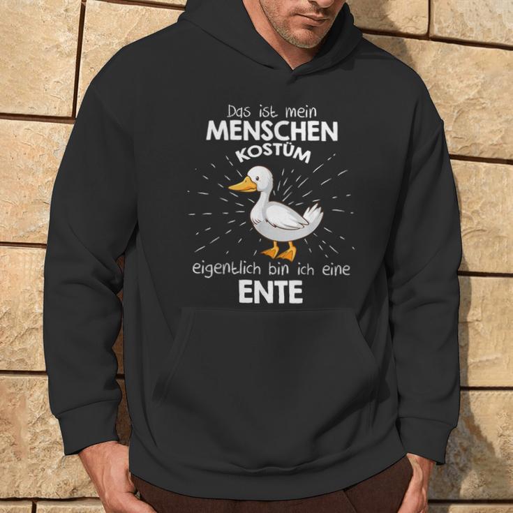 Mein Menschen Kostüm Bin Ich Eine Ente German Langu Kapuzenpullover Lebensstil