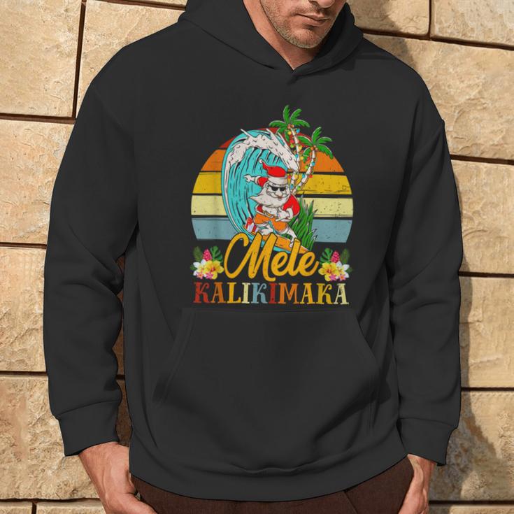 Mele-Kalikimaka Retro Santa Claus Shaka Hawaii Kapuzenpullover Lebensstil