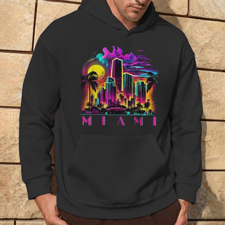 Miami Floridaibrant Colourful Miami Souvenir Kapuzenpullover Lebensstil