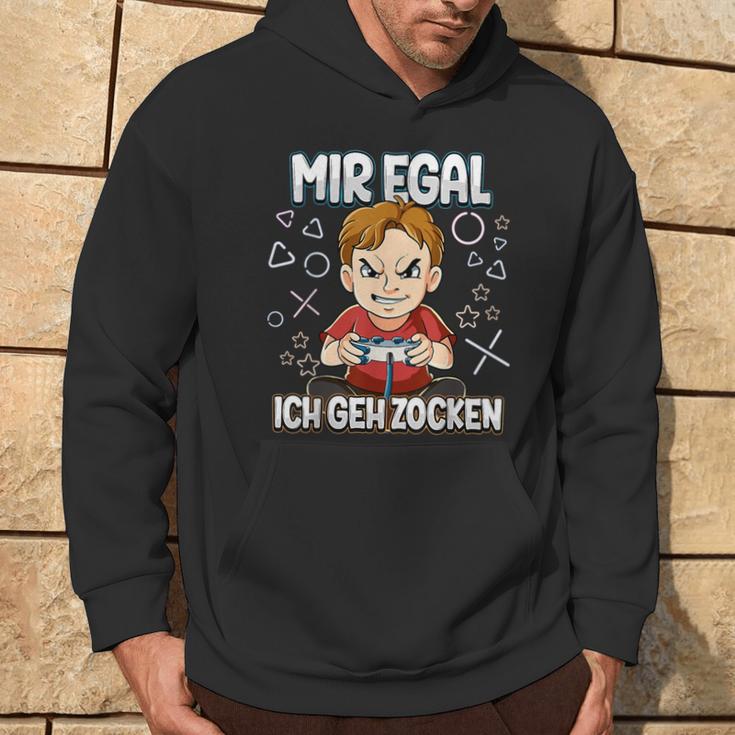 Mir Egal Ich Geh Zocken Gaming Kapuzenpullover Lebensstil