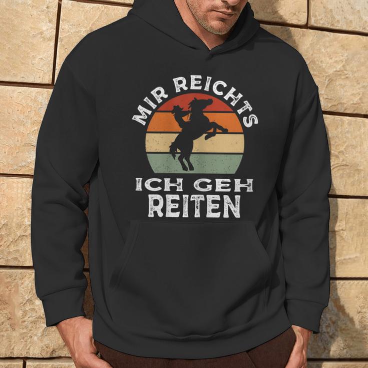 Mir Reichts Ich Geh Reiten Retrointage Rider S Kapuzenpullover Lebensstil