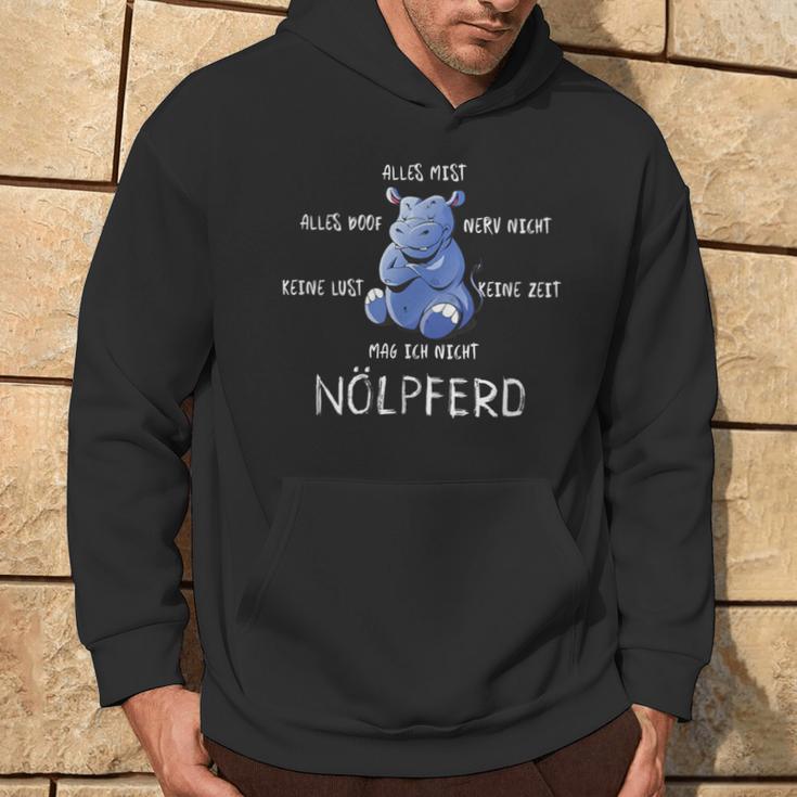 Nölpfer Nörgelndes Nö Saying Hippo Fun Word Game Kapuzenpullover Lebensstil