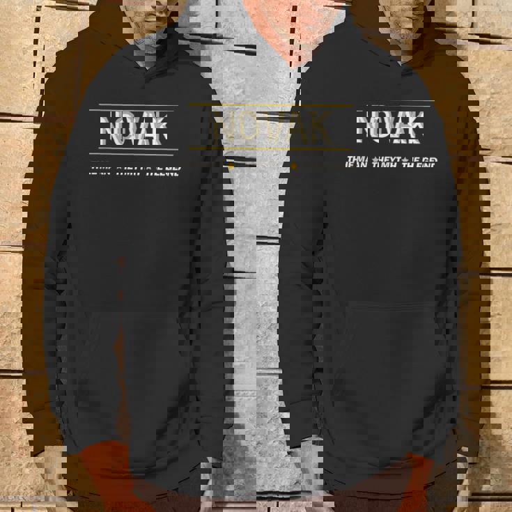 Novak The Man The Mith The Legend Boys Name Divertente Felpa con cappuccio Estilo de vida