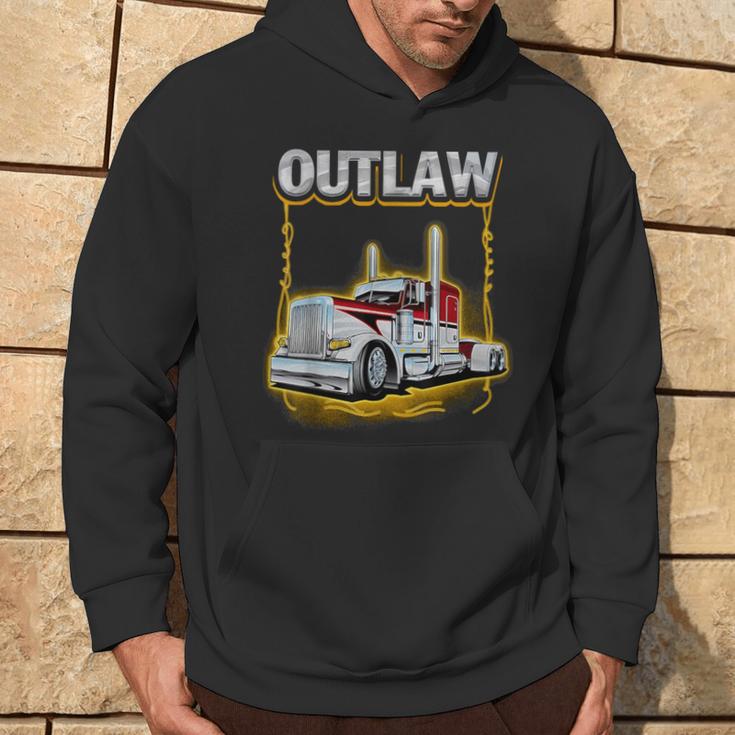 Outlaw Peterbilt Truck S Kapuzenpullover Lebensstil