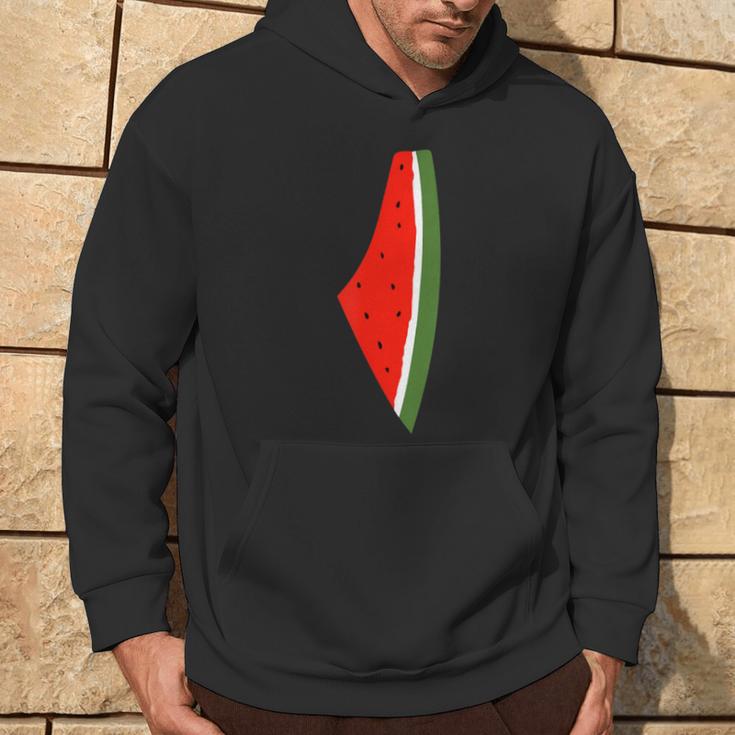 Palestine Watermelon Watermelon Palestine Map Kapuzenpullover Lebensstil