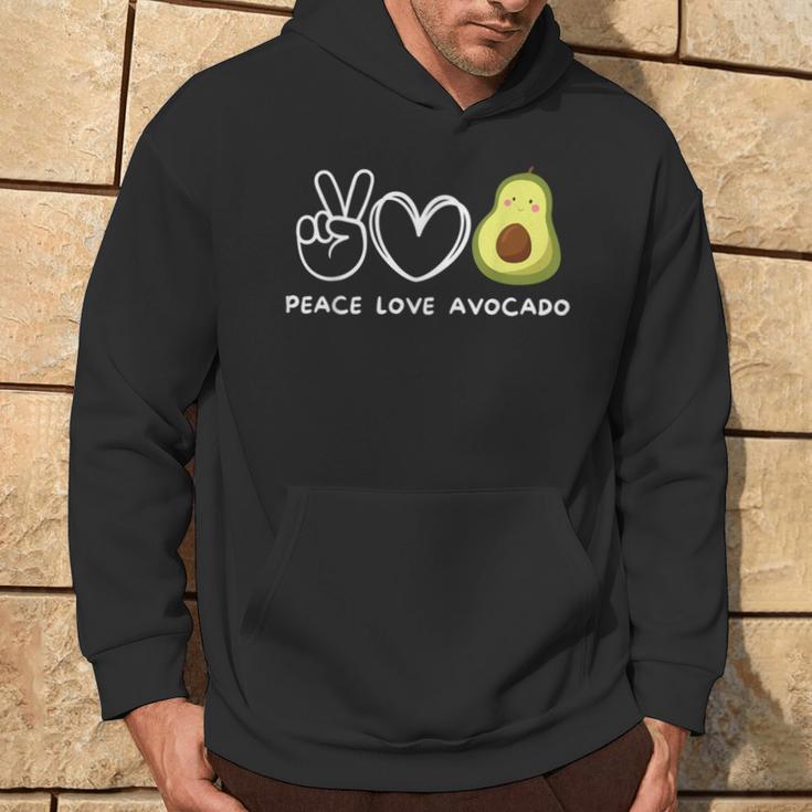 Peace Love Avocado Retro Avocado Lover Fruit Lover Kapuzenpullover Lebensstil