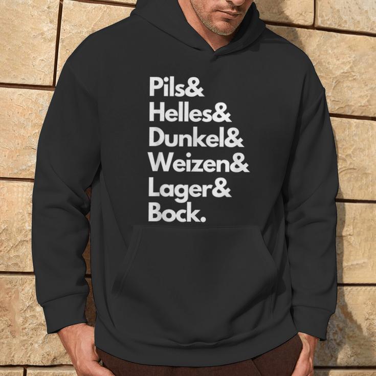 Pils Helles Dunkel Weizen Lager & Bock Biersorten Bier Trink Kapuzenpullover Lebensstil