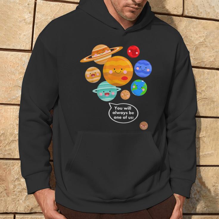 Pluto Planet Cartoon Planets Never Forget Pluto S Kapuzenpullover Lebensstil