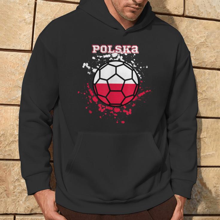 Polen Fußball Polska Fan-Trikot Mit Polnischer Flag Kapuzenpullover Lebensstil