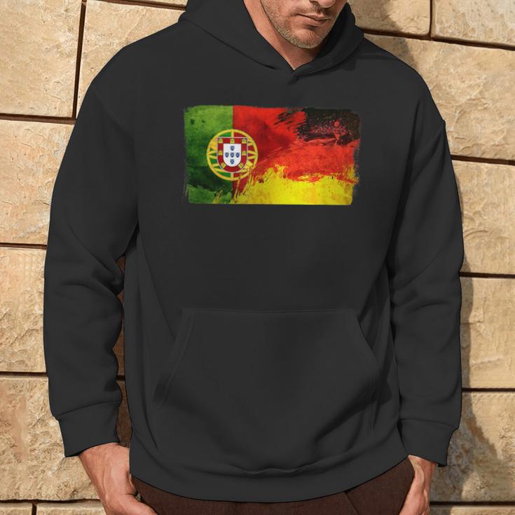 Portugal Deutschland Fusion Football Sport Competition Friends Kapuzenpullover Lebensstil