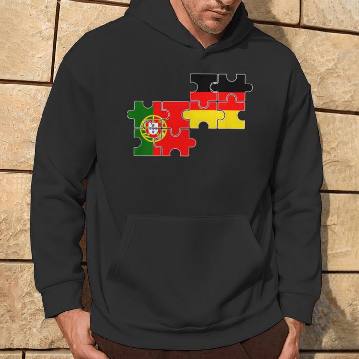 Portugal Germany Flag German Portuguese Kapuzenpullover Lebensstil