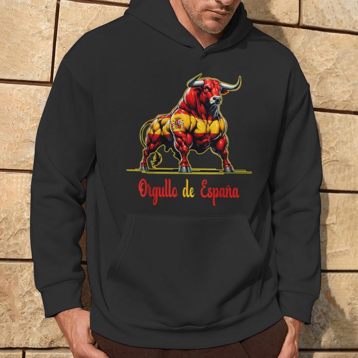 Proud Of Spain Bull Flags Español Pamplona Kapuzenpullover Lebensstil