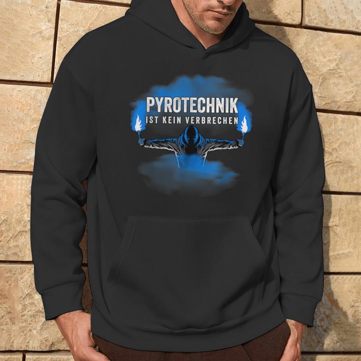 With Pyrotechnik Ist Kein Krim Pyro Bengalo Blue Kapuzenpullover Lebensstil