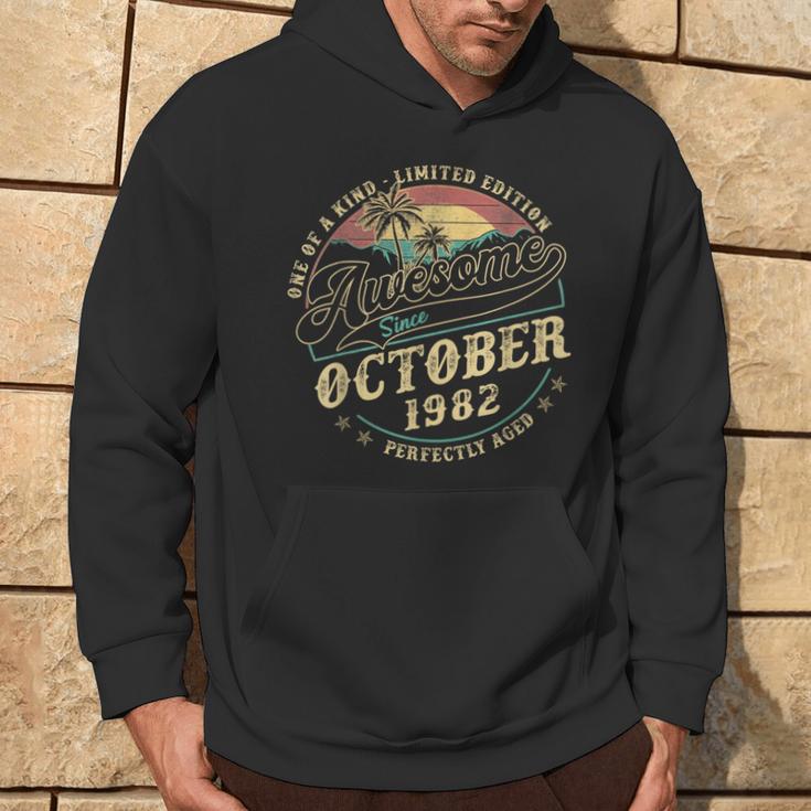 Retro 42 Geburtstag Geschenke Für Männer Oktober 1982 42 Jahre Alt Kapuzenpullover Lebensstil