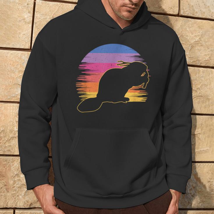 Retro Beaver Beaver Lovers Bobr Meme Kapuzenpullover Lebensstil