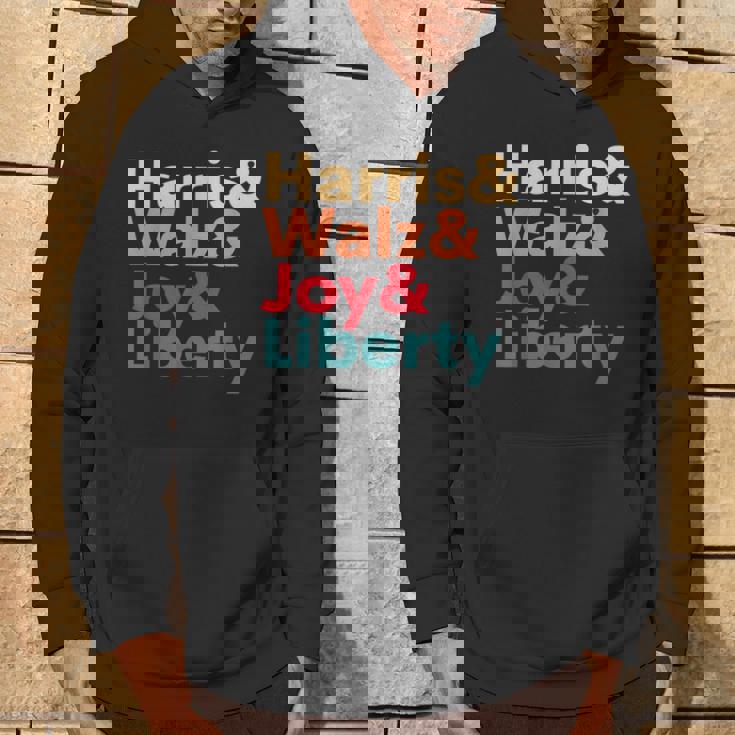 Retro Harris Walz Waltz 2024 Harris Walz Joy Liberty Hoodie Lifestyle