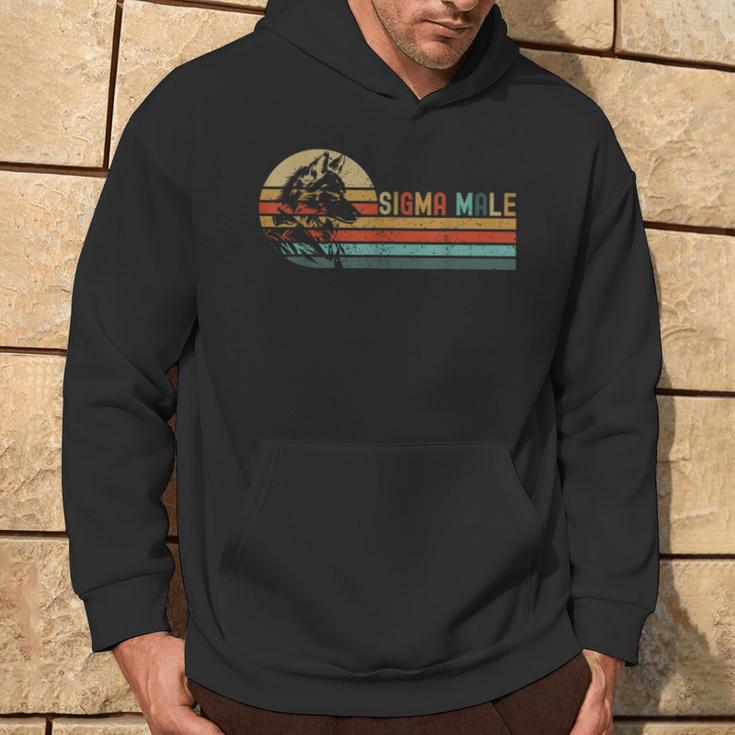 Retro Sigma Männlicher Wolf Lustige Sarkastische Zitate Witzige Witze Kapuzenpullover Lebensstil