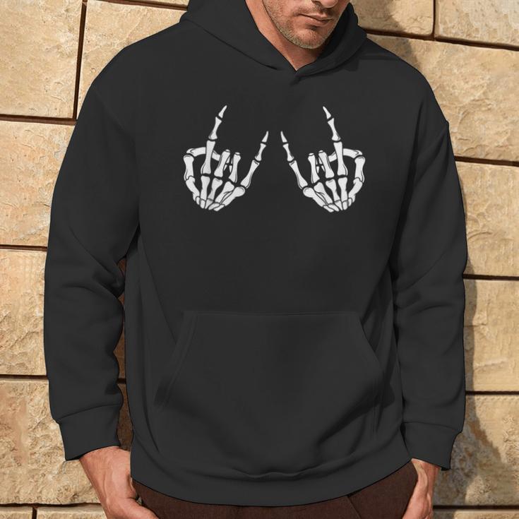 Rock & Roll Skeleton Hand Kapuzenpullover Lebensstil