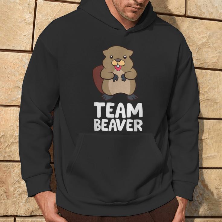 Rodent Team Beaver Team Beaver Love Flannelette Kapuzenpullover Lebensstil