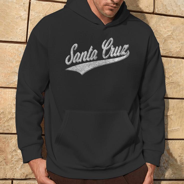 Santa Cruz California Sports Baseball Lettering Jersey Flag Kapuzenpullover Lebensstil