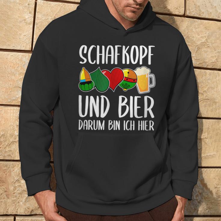 Schafkopf Und Bier Darum Bin Ich Hier Schafkopf Und Bier Darum Kapuzenpullover Lebensstil