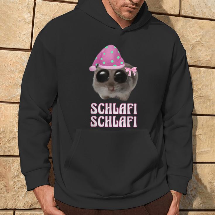 Schlafi Schlafi Sad Hamster Hamstie Meme Sleep Kapuzenpullover Lebensstil