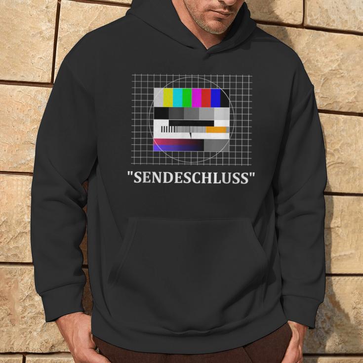 Sendschluss Testbild 80S 90S Retrointage Party Kapuzenpullover Lebensstil