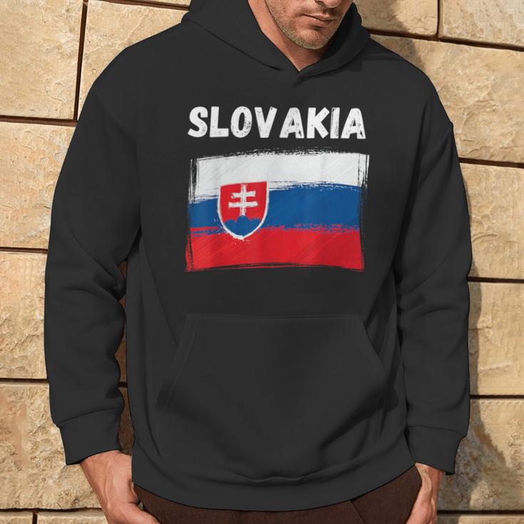 Slovakia Flag Holidayintage Grunge Slovak Flag Kapuzenpullover Lebensstil