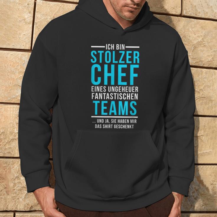 Stolzer Chef Eines Fantastische Teams Saying Kapuzenpullover Lebensstil