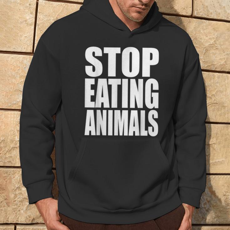 Stop Eating Animalseganegetarier Tierwohl Kapuzenpullover Lebensstil