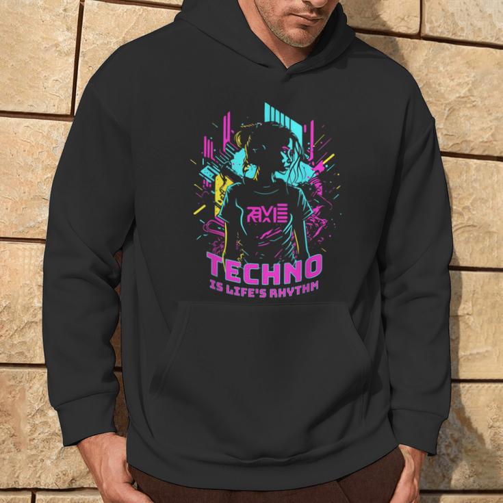 Techno Is Life's Rhythm Kapuzenpullover Lebensstil