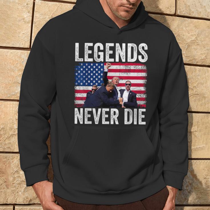 Trump Legends Never Die Trump Assassination Red Kapuzenpullover Lebensstil