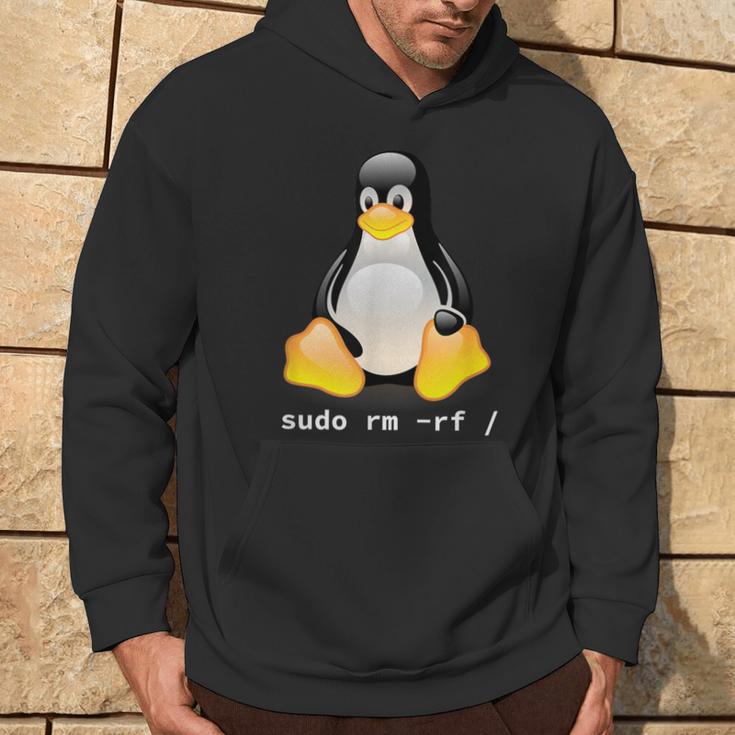 Tux Linux Penguin Sudo Rm -Rf Computer Science Kapuzenpullover Lebensstil