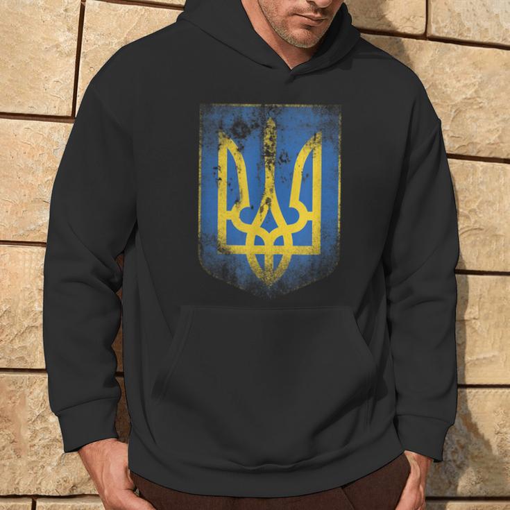 Ukraine Flag Crest Flag Logo Ukraine Kapuzenpullover Lebensstil