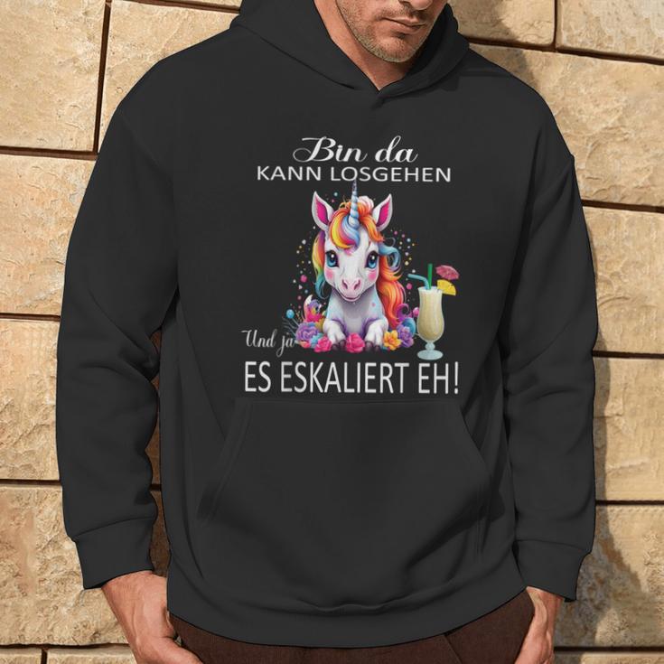 With Unicorn Bin Da Kann Losgehen Und Ja Es Escaliert Eh Kapuzenpullover Lebensstil