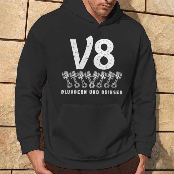 V8 Blubbern Und Grinsen Hubraum 8 Zylinder Car Lovers8 S Kapuzenpullover Lebensstil