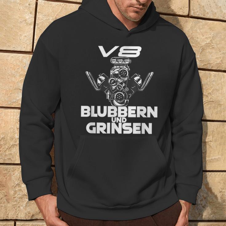 V8 Blubbern Und Grinsen Hubraum Kapuzenpullover Lebensstil