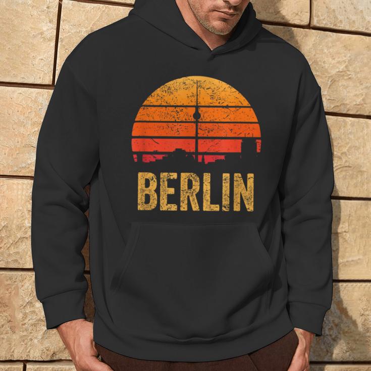 Vintage 80S Retro Berlin Silhouette Skyline Souvenir Kapuzenpullover Lebensstil