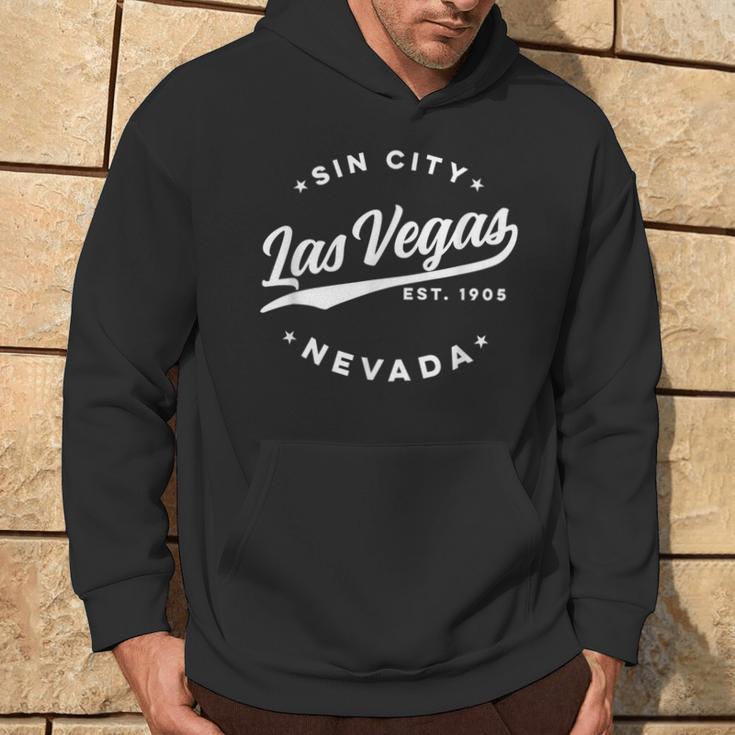 Vintage Lasegas Sin City Nevada Text Kapuzenpullover Lebensstil