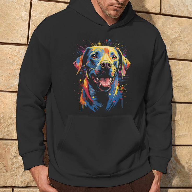 Watercolour Colourful Labrador Labbi Kapuzenpullover Lebensstil