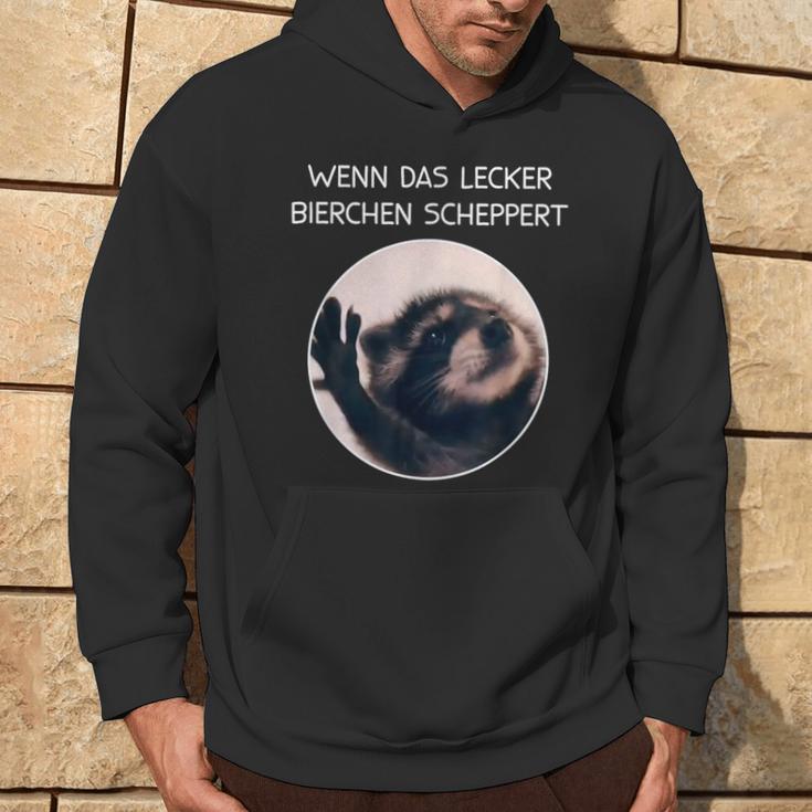 Wenn Das Lecker Bierchen Scheppert X Pedro Raccoon Meme Kapuzenpullover Lebensstil