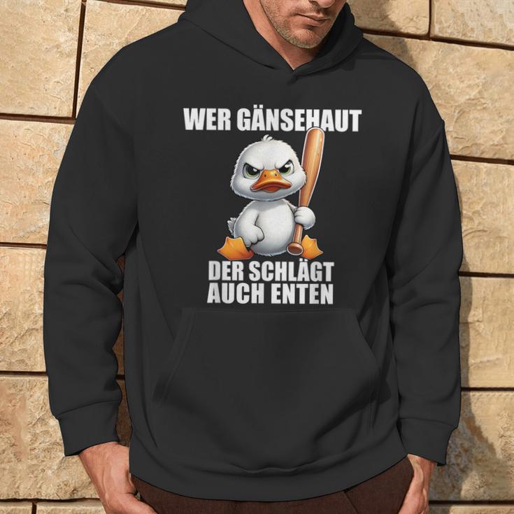 Wer Gänsehaut Der Schlagt Auch Enten Children's Kapuzenpullover Lebensstil