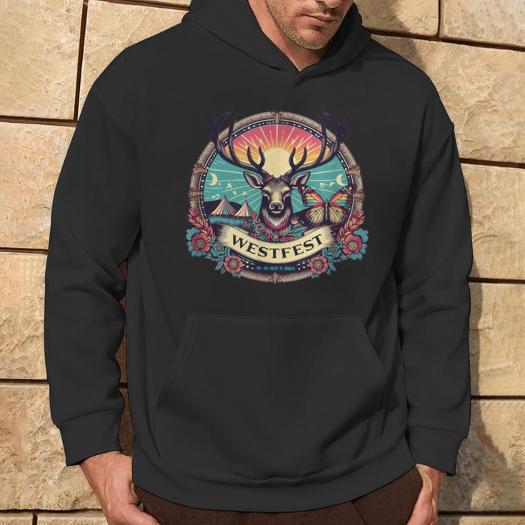 Westfest Retro Stag Kapuzenpullover Lebensstil