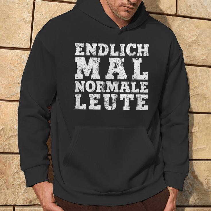 Withintage Print Endlich Mal Normale Leute Kapuzenpullover Lebensstil