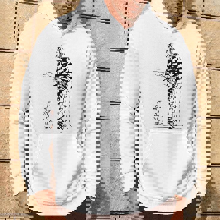 90S Grunge Legend Sketch Alternative Rock Guitarist Vocalist Hoodie Lifestyle