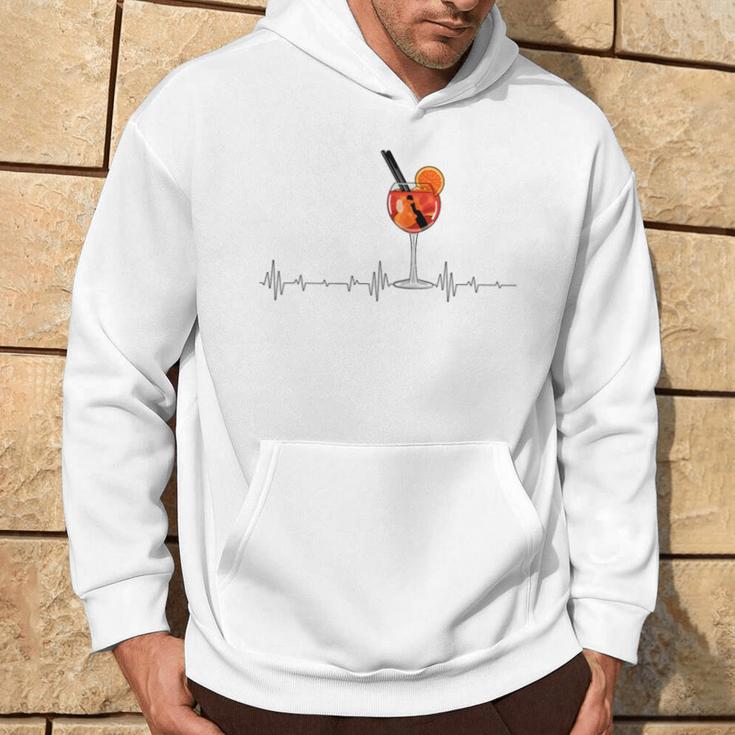 Aperitif Spritz Herzschlag Grafik Kapuzenpullover Lebensstil