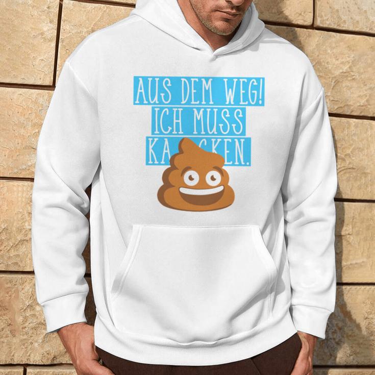 Aus Dem Weg Ich Muss Kacken Kaka Alarm Illustration Fun Kapuzenpullover Lebensstil