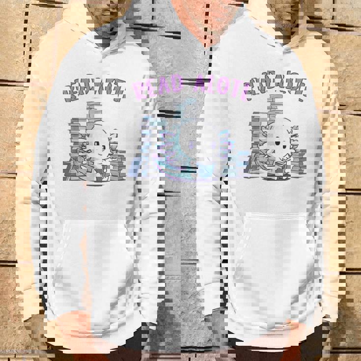 Axolotl Reading A Book Read Alotl Books Axolotl Book Hoodie Lifestyle