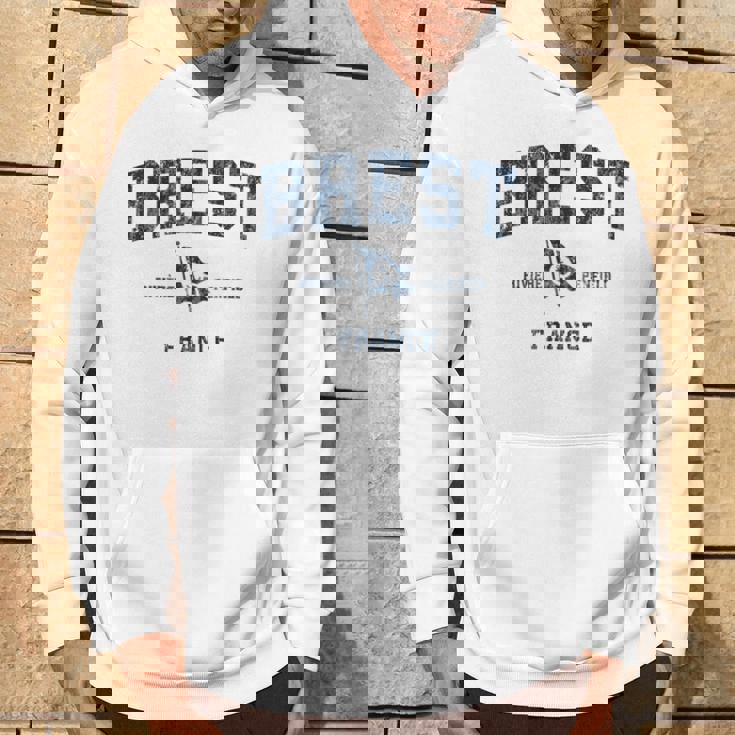 Brest France Drapeau Ancre Marine Sportintage Sweat à capuche Lifestyle