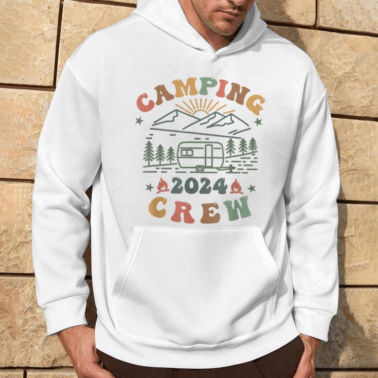 Camping Crew 2024 Familienpassender Sommertrip Camp Retro Kapuzenpullover Lebensstil